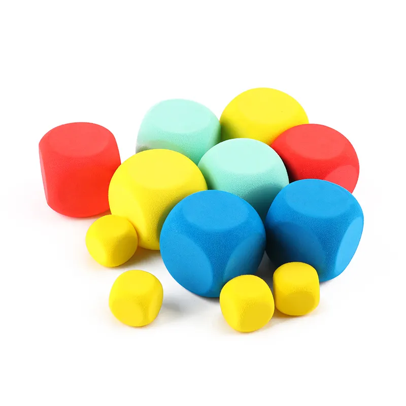 Cubo de dados de juguete de espuma Eva suave de alta densidad Diy de tamaño grande colorido impreso personalizado OEM de fábrica