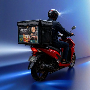 Wholesale Waterproof Insulated Food Delivery Boxes for Riders, Car-Mounted Delivery Bags with Insertable Advertising Pages - Product Image 2