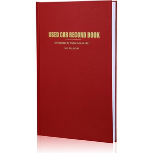 Carnet de notes en papier rouge pour voitures d'occasion, destiné à la gestion des stocks des concessionnaires et aux enregistrements d'enchères - Product Image 1