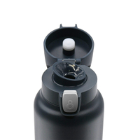 Bouteille isotherme en acier inoxydable de 600 ml pour enfants, avec couvercle à bouton et bec verseur rotatif