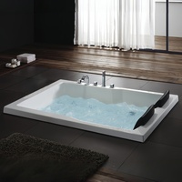 Bain à remous intérieur Aquaspring pour 1 à 2 personnes, baignoire spa en acrylique blanc, bain à remous avec massage, baignoires spa intérieures, jacuzzi pour hôtel