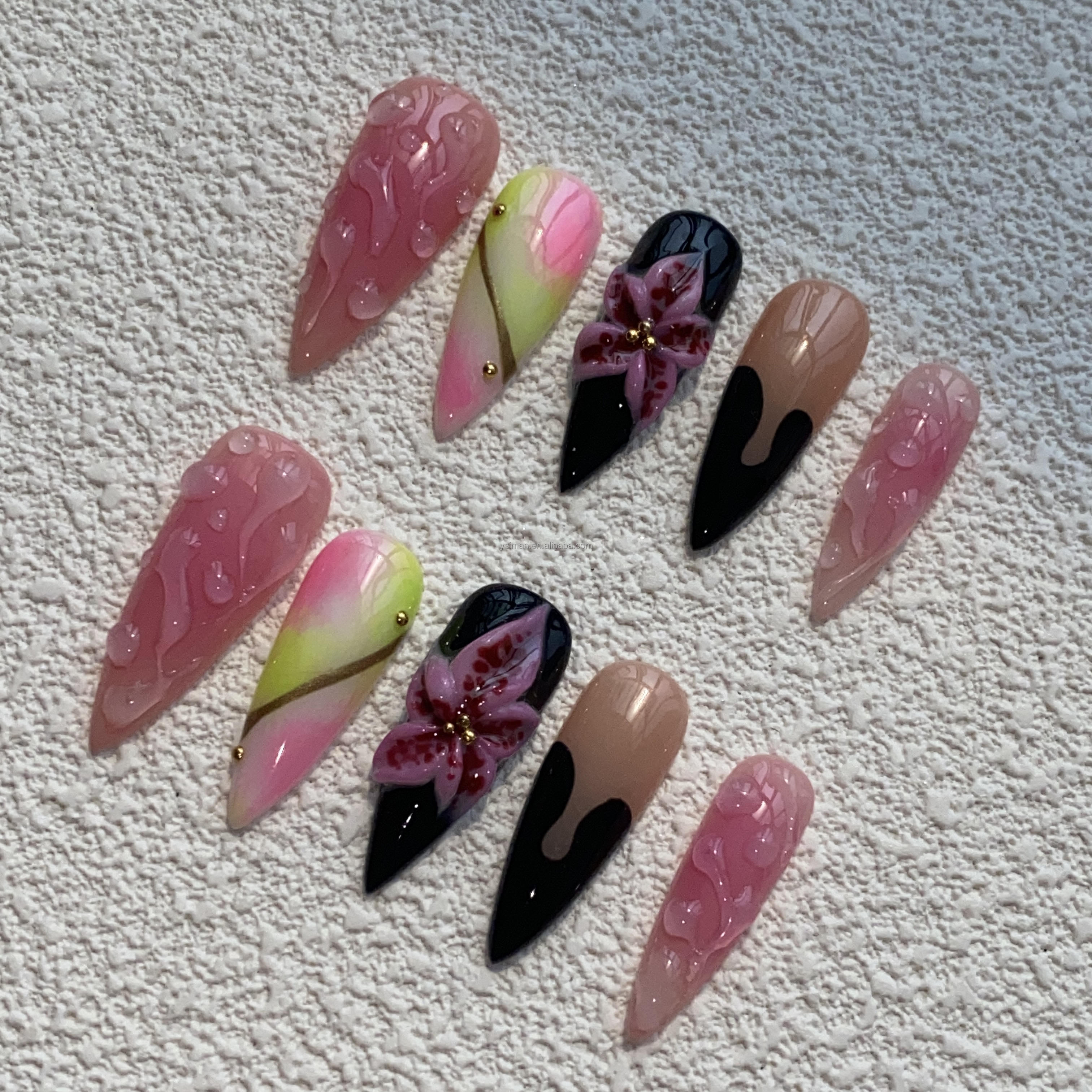 Finger and Toe Tips Set Nail Supplier High Quality Free Shipping Acrylic Material Handmade False Nails Press on Nails