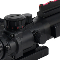 Lunette de visée optique SYQT 4x32 avec illumination rouge et verte, viseur de tir pour la chasse en plein air