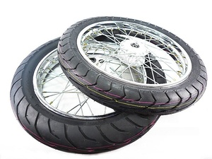 Conjunto de Neumático y Rueda para Motocicleta, Apto para Modificación CG125, Rueda Delantera 185-17, Rueda Trasera 215-17 - Product Image 3