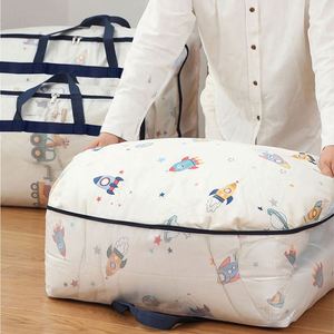Sac de rangement pliable pour vêtements et couettes, grande capacité, écologique, avec fermeture éclair, pour le salon, cube d'emballage transparent - Product Image 1