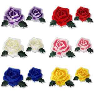 Vente chaude Rose Broderie Petite Fleur <span class=keywords><strong>Tissu</strong></span> Patchs <span class=keywords><strong>Tissu</strong></span> Badges <span class=keywords><strong>pour</strong></span> Vêtement Broderie PU En Gros Ordinateur Brodé - Product Image 1