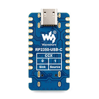 Waveshare RP2350-USB-C RP2350A Carte de développement série Pico68 Mini sans soudure, double cœur, double architecture, USB 150 MHz