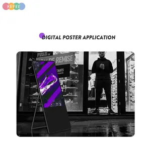 Poster Lcd Digital 43 Inci Dapat Dilipat, Poster Iklan Kios Portabel Android