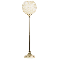 ZM017 Superbe pièce maîtresse de bol en cristal de verre argenté de 36 pouces sur support-Parfait pour la décoration de table de mariage et d'événement