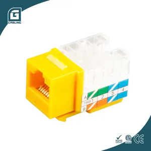 Gcabling 고품질 rj45 키스톤 잭 8P8C 고양이 6 CAT6 CAT5e 8P8C 네트워크 커넥터 커플러 lan 이더넷 키스톤 잭