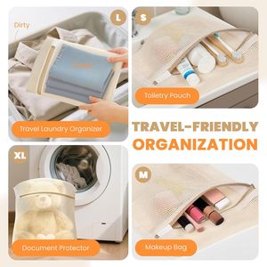 LEco Friendly 100% Cotton Mesh <b>Net</b> Custom Laundry <b>Bags</b> Storage Laundry Wash <b>Bag</b> Washing <b>Bag</b> - Product Image 4