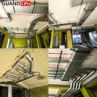 Silencieux perforé rectangulaire, atténuateur de bruit pour conduit carré, plaque perforée, silencieux HVAC pour la ventilation commerciale