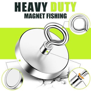 D60mm หม้อแม่เหล็ก350lbs ซูเปอร์คุณภาพสูง N52แม่เหล็กตกปลานีโอดิเมียม Magmet ตกปลา - Product Image 4