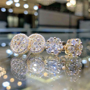 Orecchini a Perno Floreali per Donne, Gioielli Scintillanti per Uso Quotidiano, Vendita all'Ingrosso - Product Image 2