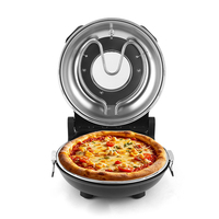 Four à pizza miniature de 12 pouces avec contrôle de la température, boîtier en métal, 1200 W, multifonctionnel pour un usage domestique et commercial