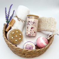 Sels de bain naturels pour les pieds, soin personnel, sel rose de l'Himalaya, sels d'Epsom relaxants pour femmes, sels de bain aux huiles essentielles avec fleurs