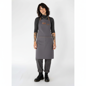 Grembiule da Cucina Senza Maniche Siena con Logo Ricamato, in Tessuto di Poliestere di Alta Qualità, Stile Barbecue, Lavato, per Uso Domestico e Ristoranti - Product Image 2