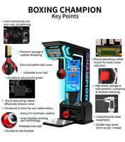 Machine d'arcade de boxe à monnayeur, jeu de frappe et de coup de pied, vidéo de répétition de défi pour les salles d'arcade intérieures