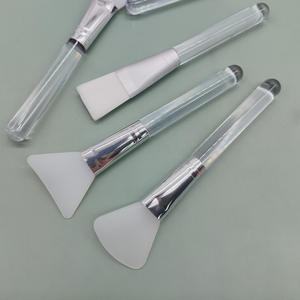 แปรงปัดมาส์กซิลิโคนแบบด้ามจับพลาสติกใสแผ่นมาส์กสำหรับมาสก์หน้า - Product Image 1