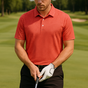 Áo Polo Golf Texas chất lượng cao, co giãn 4 chiều, nhanh khô, ôm dáng, in họa tiết toàn thân, tay ngắn, chuyên dụng thể thao - Product Image 1
