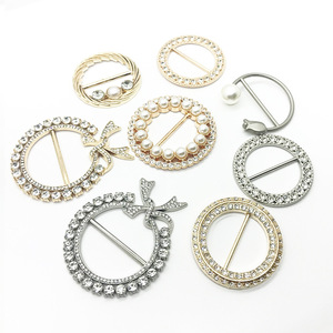 Hebillas de cristal de Metal de moda de alta calidad con aspecto de perla de plástico y diamantes de imitación para ropa nueva llegada - Product Image 6