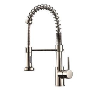 HAIJUN Contemporary Pull Out Spring Flexible <strong>Faucets</strong> Gold Hot And Cold Water Mixer Tap Pull Down Sprayer Kitchen Sink <strong>Faucets</strong> - Product Image 2
