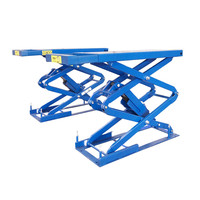 Pont élévateur hydraulique à ciseaux pour garage / Pont élévateur à ciseaux pour voiture 4 tonnes / Pont élévateur auto à ciseaux haute performance 220V