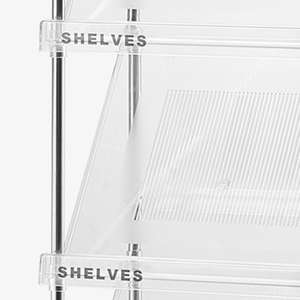 Meuble de salon moderne, étagère à chaussures en plastique, 6 niveaux, étagère à chaussures en plastique tendance, organisateur de rangement - Product Image 4