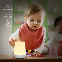 Lampe de chevet 3D à intensité variable, batterie 1200 mAh, 7 couleurs rvb changeantes, LED portables pour chambre de bébé