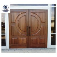 Porte en bois haut de gamme avec panneau décoratif en bois et structure de noyau robuste pour la rénovation résidentielle