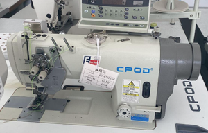 จักรเย็บผ้าอุตสาหกรรมแบบราบ รุ่น CP-8752-D4 แบบอัตโนมัติ คอมพิวเตอร์ควบคุม เข็มคู่ หัวจับแบบหมุนขนาดใหญ่ สำหรับเย็บผ้าเดนิมหนา - Product Image 3
