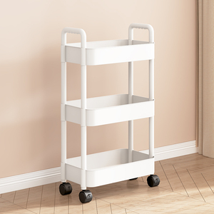 Carro rodante multifuncional Estante de utilidad móvil Soporte de almacenamiento y estante Estante de almacenamiento de baño - Product Image 3