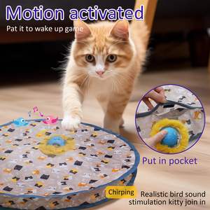 Jouets interactifs pour chats, balle à roulement rapide dans une pochette, jouet pour chat qui chante à l'activation du mouvement, <span class=keywords><strong>jeu</strong></span> de cache-cache, <span class=keywords><strong>jeu</strong></span> de capture de <span class=keywords><strong>souris</strong></span> - Product Image 6