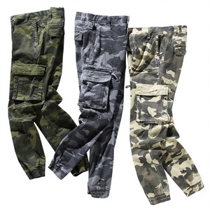 Men's Camo <b>Cargo</b> Pants 100% Cotton Canvas Breathable Zipper Fly Heavyweight Casual Trousers - Product Image 3