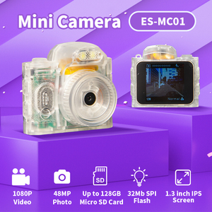 กล้องพวงกุญแจวินเทจขนาดเล็กแบบใสปรับแต่งได้ บันทึกวิดีโอ 1080P กล้องขนาดกะทัดรัดย้อนยุคแบบใสปรับแต่งได้ - Product Image 5