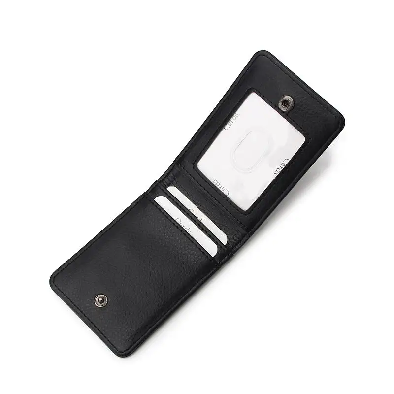 Collana da uomo con blocco RFID porta carte di credito con chiusura a scatto porta carte d'identità in vera pelle corda da collo