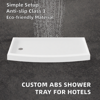 Base de douche moderne en marbre coulé Seawin à seuil unique avec garantie de 3 ans et installation facile et sécurisée pour salle de bain d'hôtel