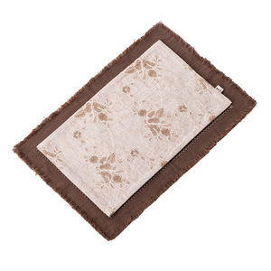 Posavasos de Té Hecho a Mano de Algodón y Lino con Borlas, Teñido con Color de Caqui, Tradicional, Aislante del Calor para Teteras, para Ceremonia del Té - Product Image 5