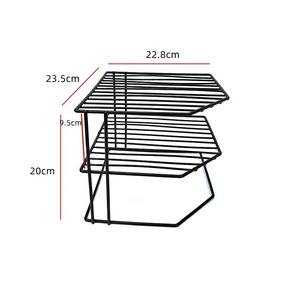 Minimalisme Nieuw Ontwerp 2 Tier Metalen Rack Desktop Hoek Opslagplank Voor Keuken Badkamer Organizer - Product Image 2