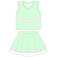 Vente en gros de robe de pom-pom girl en tissu nylon et coton uniformes de pom-pom girl 2 pièces ensembles pour enfants et adolescents