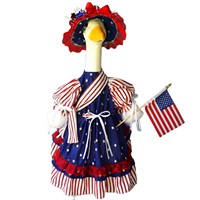 Décoration de jardin à carreaux en polyester pour la fête de la Saint-Jean, costume de canard géant de 23 pouces pour l'intérieur et l'extérieur