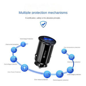 ที่ชาร์จในรถยนต์ขนาดเล็ก 18W 5V3A พอร์ต USB เดียว คุณภาพสูง <span class=keywords><strong>ชาร์จ</strong></span><span class=keywords><strong>เร็ว</strong></span> พร้อมกล่อง สำหรับ iPhone <span class=keywords><strong>iPad</strong></span> ดีไซน์ซ่อนเร้น - Product Image 2