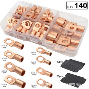 Terminales de Anillo para Ingeniería Química SC6 6 8 10 16 25, Conectores Redondos de Cobre Puro para Crimpado, Estilo Europeo - Product Image 4