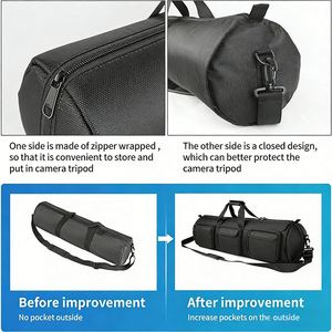 Sac de transport professionnel pour trépied 80 cm x 18 cm, étui rembourré avec mousse épaisse, double poches, fermetures éclair <span class=keywords><strong>SBS</strong></span> pour photographes nomades - Product Image 6