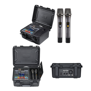 Bảng điều khiển trộn 5 kênh chuyên nghiệp với bộ khuếch đại tích hợp micro UHF kép, hộp công cụ hiệu suất đám cưới công suất cao - Product Image 1