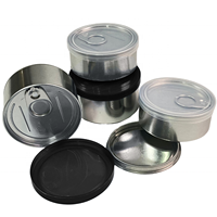 Boîtes de fleurs d'herbes sèches en étain à ouverture facile et auto-scellante 100ml pour couvercle en plastique de 3.5 grammes avec étiquette personnalisée, emballage anti-odeur, boîtes en métal