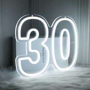 Dropshipping giapponese piccoli segni di vetro messicano lettere acriliche numero personalizzato <span class=keywords><strong>Led</strong></span> segno al Neon Drop Shipping per la festa - Product Image 1