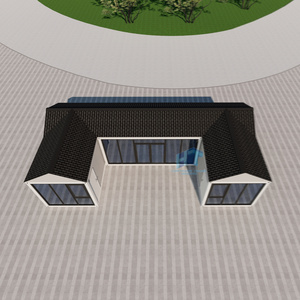 منزل حاوية وحدات مع تصميم سقف الجملون I مساحة صناعية أنيقة للاستخدام السكني التجاري - Product Image 2