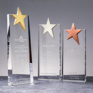 <span class=keywords><strong>Trophée</strong></span> en cristal K9 vierge en gros, récompense personnalisée avec <span class=keywords><strong>logo</strong></span> 3D gravé, trophées en cristal avec étoile - Product Image 6