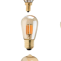 Ampoule à filament LED C35 6W, culot B22 E12 E14 E26 E27, ampoule à filament LED Edison vintage, claire, ambrée, C35, dimmable